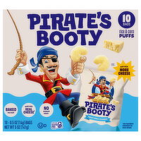 Pirate's Booty Aged White Cheddar Rice & Corn Puffs - 10 Each