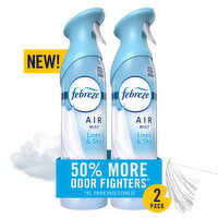 Febreze Febreze Air Mist Air Freshener Spray, Linen & Sky Scent, 8.1oz, 2ct - 16.2 Ounce