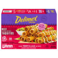 Delimex Mexican Street Style Beef Taquitos - 50 Each
