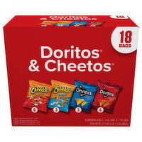 Frito Lay Doritos & Cheetos Snacks - 18 Each