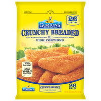 Gorton's Fish Portions, Breaded, Crunchy, 26 Pack, 26 Each