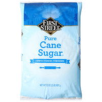 First Street Cane Sugar, Pure, Confectioners Powdered, 32 Ounce