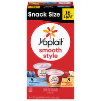 Yoplait Yogurt, Low Fat, Strawberry Banana/Blueberry, Smooth Style, Snack Size - 16 Each