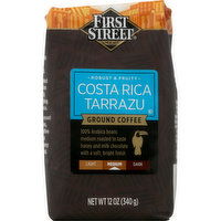 First Street Coffee, Ground, Medium, Costa Rica Tarrazu, 12 Ounce