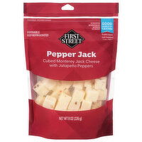 First Street Pepper Jack Cubed Cheese - 8 Ounce
