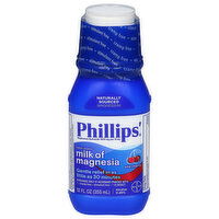 Phillips' Saline Laxative, Milk of Magnesia, Wild Cherry - 12 Ounce