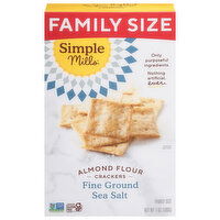 Simple Mills Crackers, Fine Ground Sea Salt, Almond Flour, Family Size - 7 Ounce