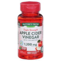 Nature's Truth Apple Cider Vinegar, Triple Strength, 1200 mg, Quick Release Capsules, 60 Each