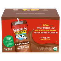 Horizon Organic Milk, Chocolate, Lowfat, Organic