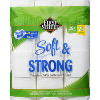 First Street Bathroom Tissue, Premium, Double Roll, Soft & Strong, 2-Ply - 24 Each