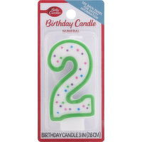 Betty Crocker Birthday Candle, Numeral 2, 3 Inch - 1 Each