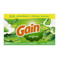 Gain dryer sheets, 240 Count, Original Scent Fabric Softener Sheets - 240 Each