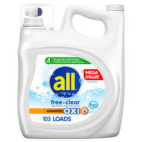 All Detergent, Advanced Oxi, Free Clear, Mega Value - 1 Each