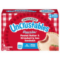 Smucker's Peanut Butter & Strawberry Jam Sandwiches - 4 Each