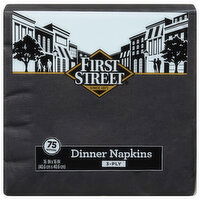 First Street Dinner Napkins, Black Velvet, 3-Ply