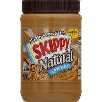 Skippy Peanut Butter Spread, Natural, Creamy - 40 Ounce