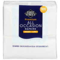 First Street Folded 2-Ply Premium All Occasion Napkins - 100 Each