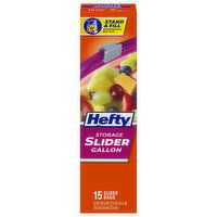 Hefty Slider Bags, Storage, Gallon - 15 Each