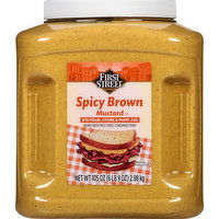 First Street Mustard, Spicy Brown - 105 Ounce