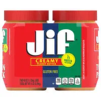 Jif Peanut Butter, Gluten Free, Creamy, Twin Pack - 2 Each