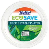 Hefty Plates, Compostable, 10-1/8 Inch - 16 Each
