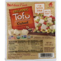 House Foods Tofu, Organic, Cubed - 8 Ounce