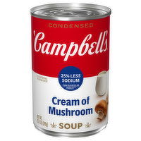 Campbell's Mushroom Soup, Condensed Soup, 25% Less Sodium, 10.5 Ounce