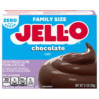 Jell-O Family Size Chocolate Flavor Instant Zero Sugar Reduced Calorie Pudding & Pie Filling