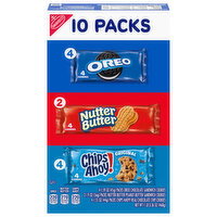 Nabisco Oreo Chocolate/Nutter Butter Peanut Butter/Chip Ahoy! Real Chocolate Chip Cookies - 10 Each
