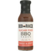 Rib Rack BBQ Sauce, Sugar Free, Sweet & Spicy - 11 Ounce