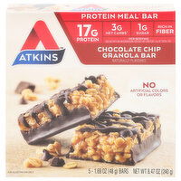 Atkins Granola Bar, Chocolate Chip - 5 Each