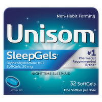 Unisom Nighttime Sleep-Aid, 50 mg, SoftGels - 32 Each