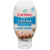 Cacique Sour Cream, Original Crema, Mexican-Style, 12 Ounce