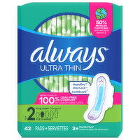 Always Pads, Size 2, Long Super, Flexi-Wings - 42 Each