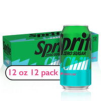 Sprite ® Chill Zero Sugar Cherry Lime Natural Flavor Soda Soft Drink Cans - 12 Fluid ounce