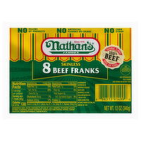 Nathan's Famous Skinless Beef Franks - 8 Each