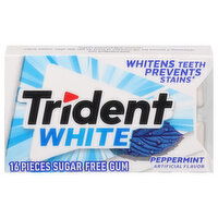 Trident Gum, Sugar Free, Peppermint - 16 Each