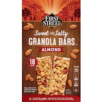 First Street Granola Bars, Almond, Sweet and Salty - 18 Each