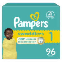 Pampers Swaddlers Diapers - Size 1 (8-14 lbs) - 96 Each