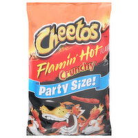 Cheetos Cheese Flavored Snacks, Flamin' Hot, Crunchy, Party Size, 15 Ounce