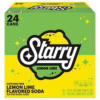 Starry Soda, Lemon Lime - 24 Each