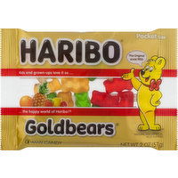 Haribo Gummi Candy, Goldbears, Pocket Size - 2 Ounce