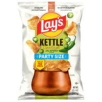 Lay's Kettle Cooked Jalapeno Flavored Potato Chips Party Size - 12.5 Ounce