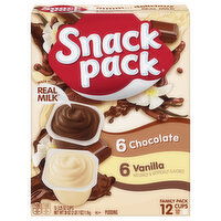 Snack Pack Chocolate/Vanilla Pudding - 12 Each