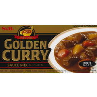 S&B Sauce Mix, Golden Curry, Hot - 7.8 Ounce