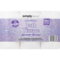 Simply Value Bathroom Tissue, Soft & Strong, Lavender Scented, Double Rolls, 2 Ply