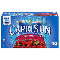 Capri Sun Juice Drink Blend, Wild Cherry, 10 Each