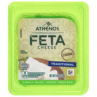 Athenos Cheese, Feta, Traditional, Chunk - 8 Ounce