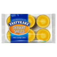 Tastykake Sponge Cakes, Yellow, Dessert Shells, 6 Each