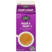 First Street Half & Half, 64 Fluid ounce